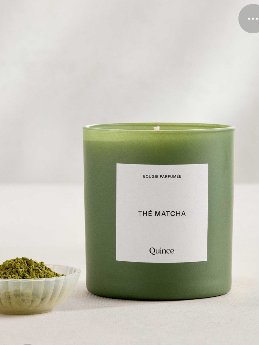 quince matcha candle